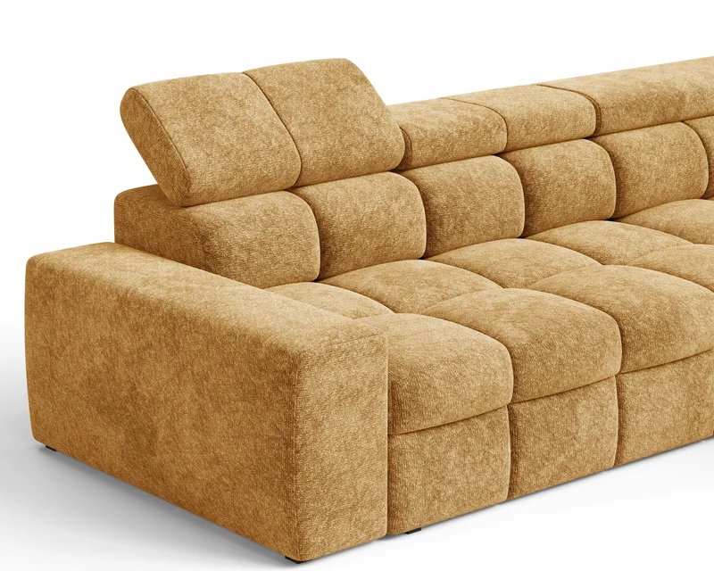 Ecksofa – Bianco – Modernes Schlafsofa 305 cm mit Bettkasten
