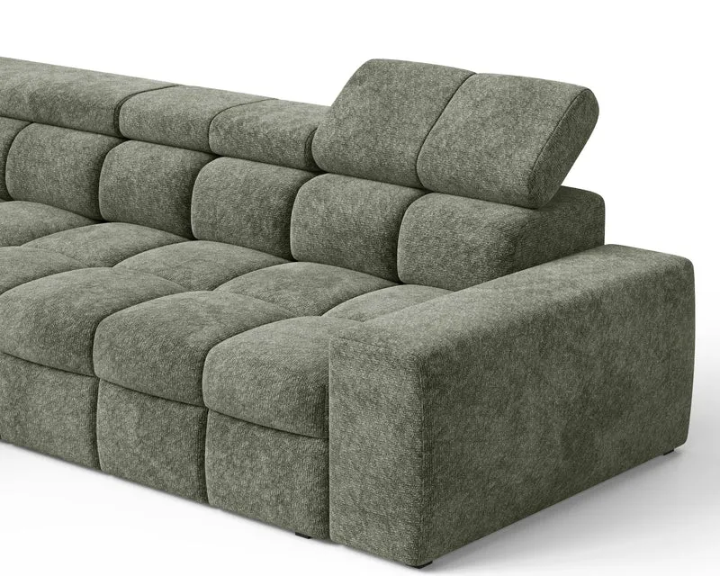 Ecksofa – Bianco – Modernes Schlafsofa 305 cm mit Bettkasten