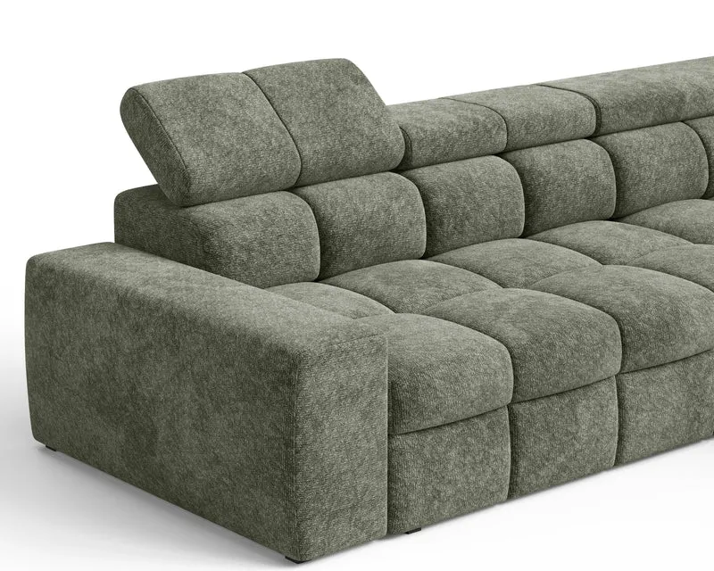 Ecksofa – Bianco – Modernes Schlafsofa 305 cm mit Bettkasten