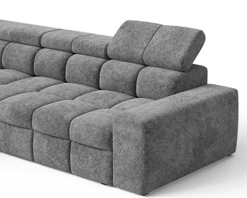 Ecksofa – Bianco – Modernes Schlafsofa 305 cm mit Bettkasten