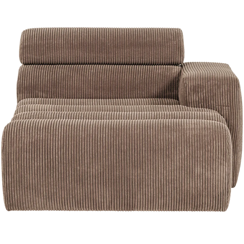 Novi chaise longue element armlehne rechts kord taupe