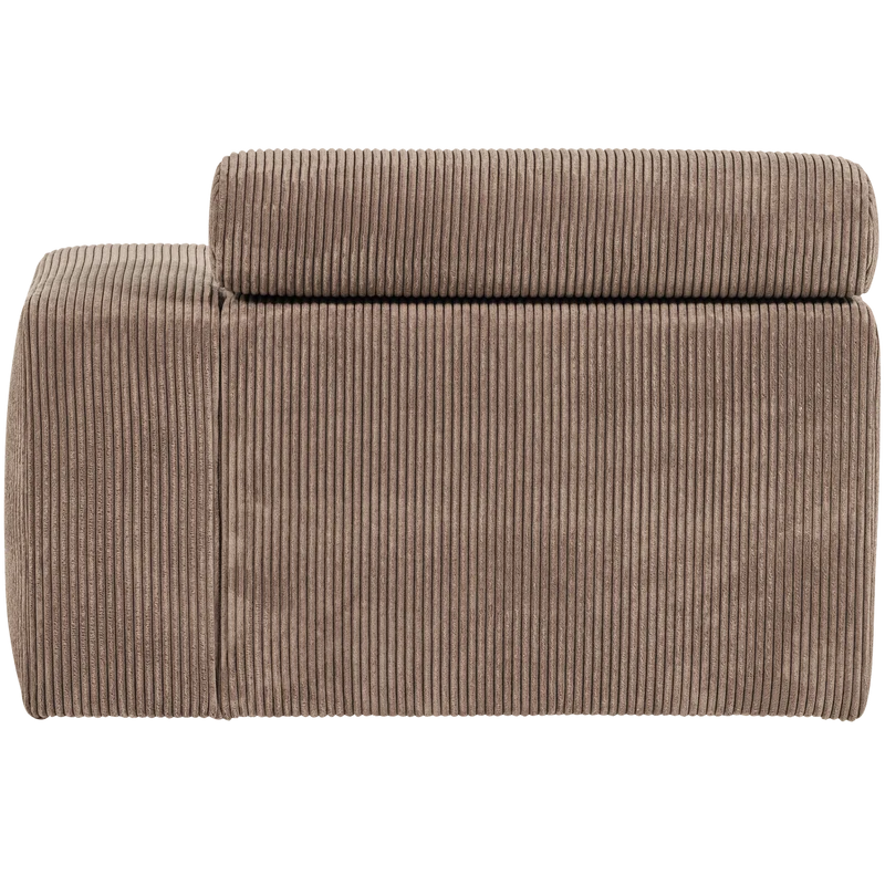 Novi chaise longue element armlehne rechts kord taupe