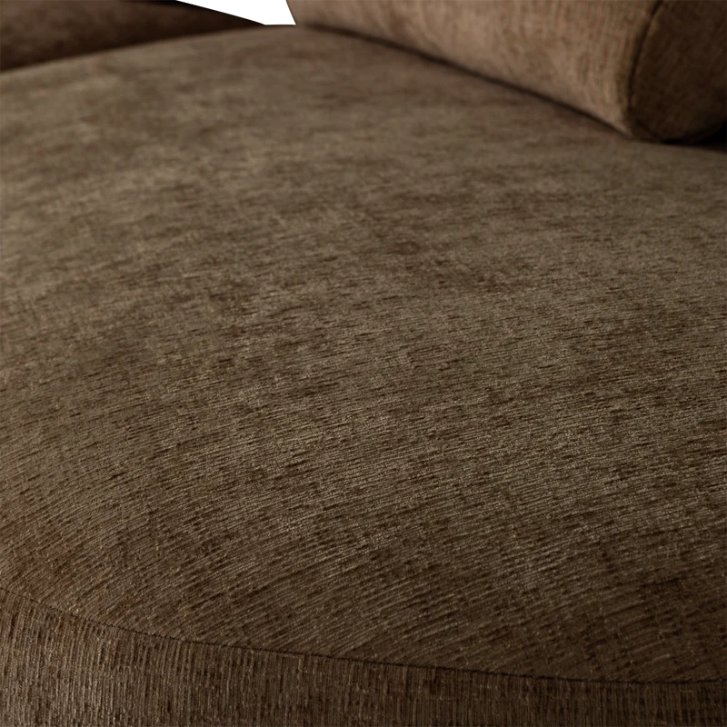 Batavier halbrundes Sofa 4-Sitzer Samt melange braun
