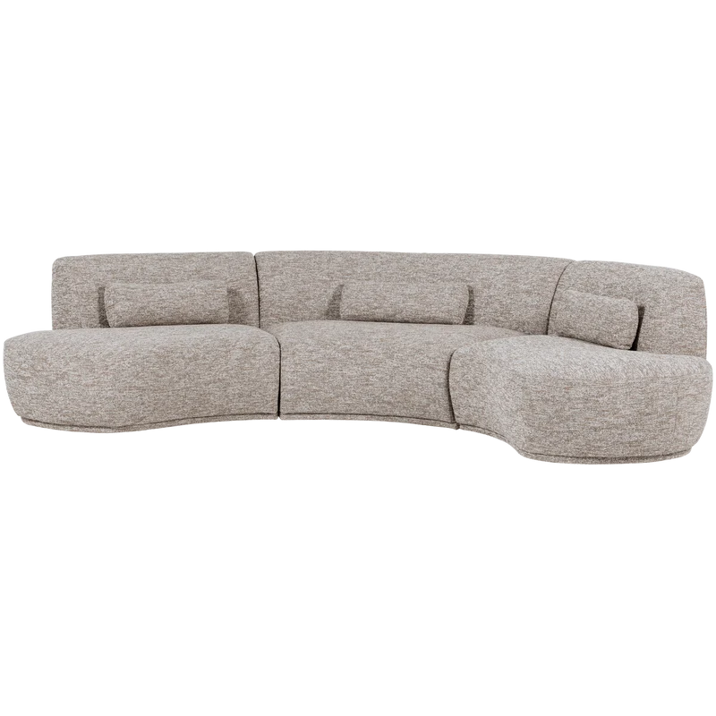 Batavier halbrundes Sofa 6-Sitzer sand melange