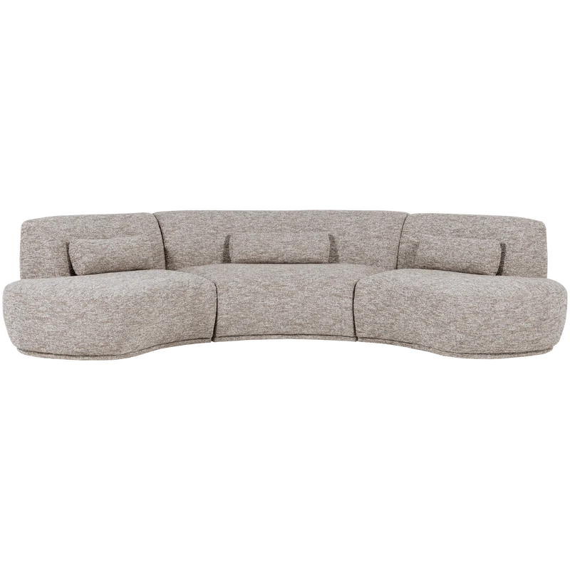 Batavier halbrundes Sofa 6-Sitzer sand melange