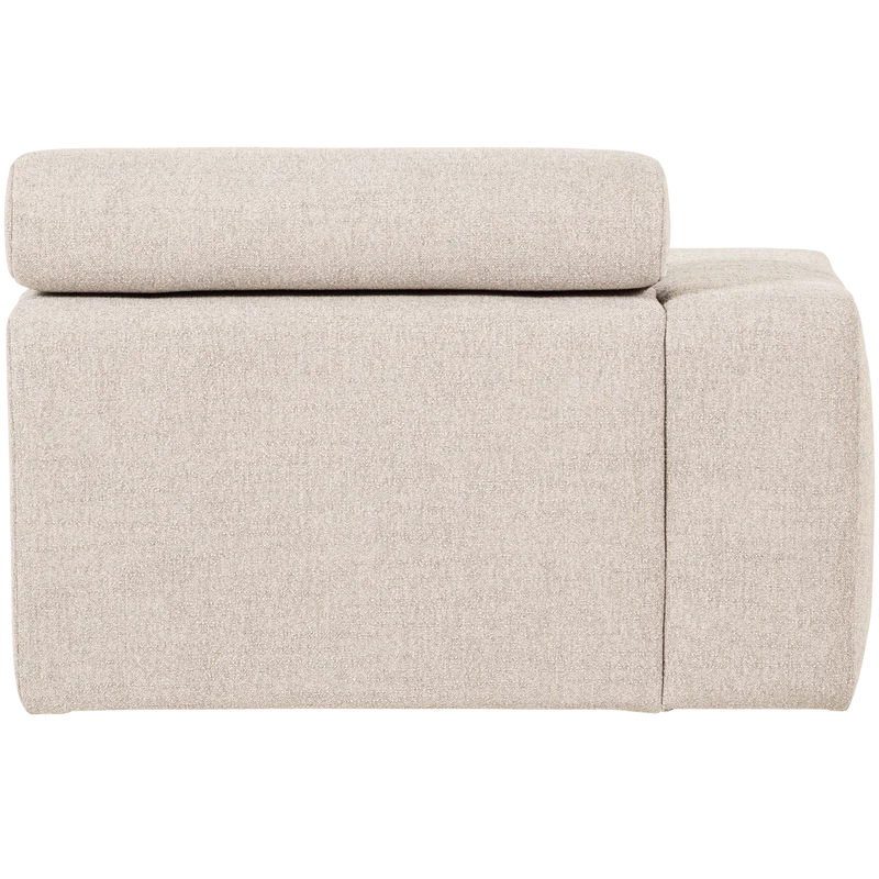 Novi Chaiselongue Element Arm links Bouclé Natur