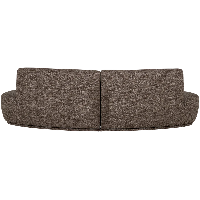 Batavier halbrundes Sofa 4-Sitzer braun melange