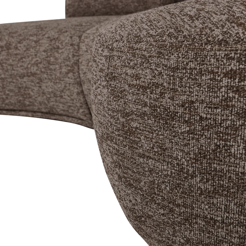 Batavier halbrundes Sofa 4-Sitzer braun melange