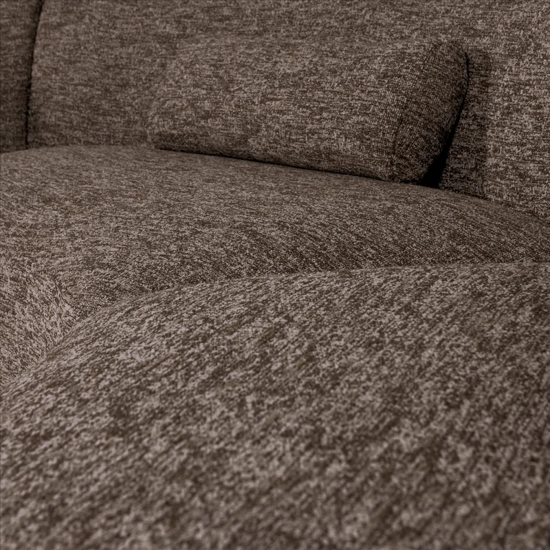 Batavier halbrundes Sofa 6-Sitzer braun melange