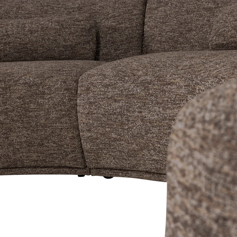 Batavier halbrundes Sofa 6-Sitzer braun melange