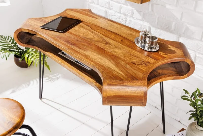 Extravaganter Schreibtisch LIVE-RANIC ca.120cm Palisander-Holz