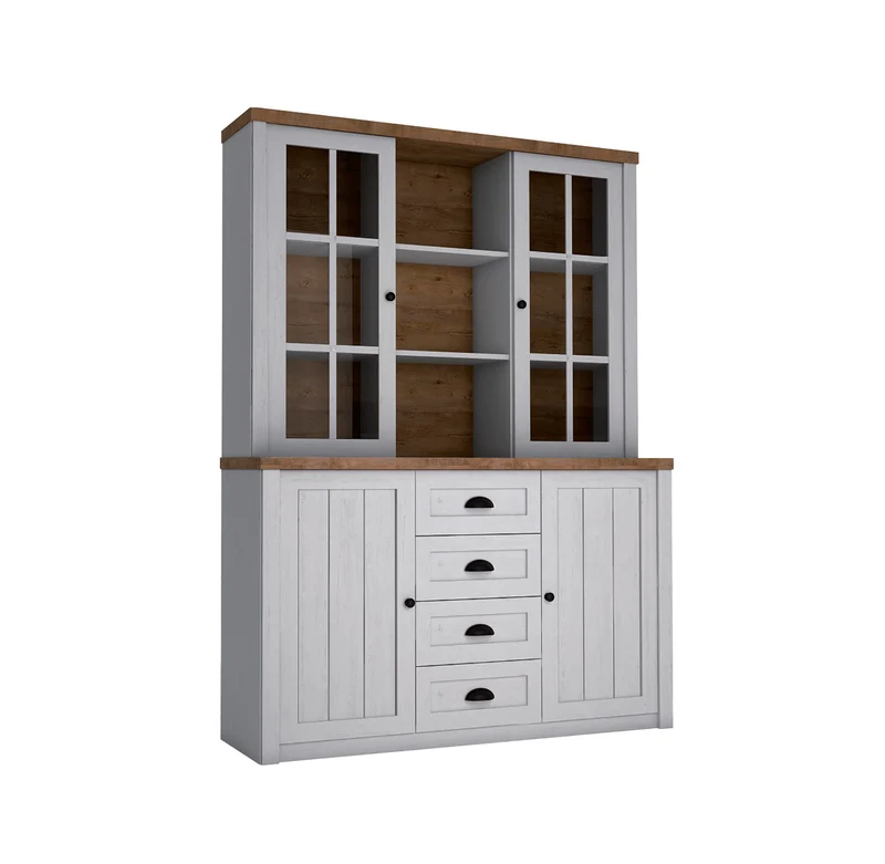Elegantes Sideboard Portivo im Landhausstil mit 4 Schubladen und 2 Türen – Geräumig & Hochwertig