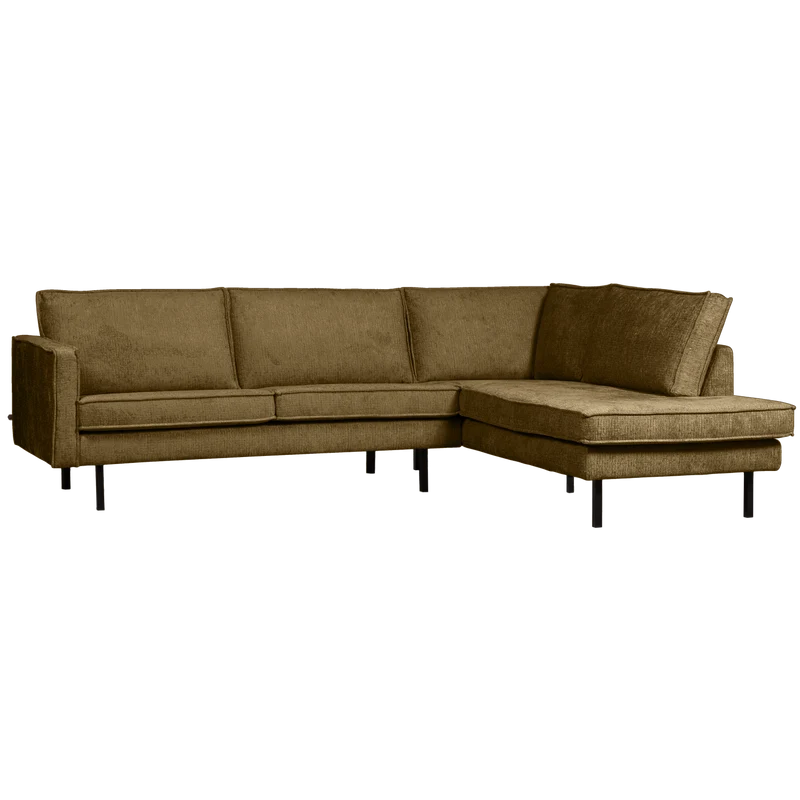 Rodeo eckbank rechts structure velvet brass