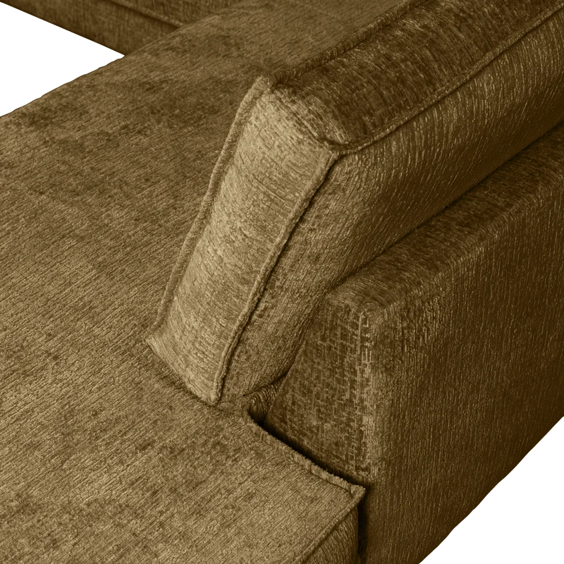 Rodeo eckbank rechts structure velvet brass