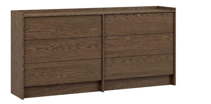 Akari Kommode Modern Elegant – Stilvolle große 6-Schubladen Kommode mit Push-to-Open System