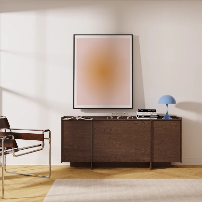 Akari Geräumige Design-Kommode mit 4 Türen und Push-to-Open-System