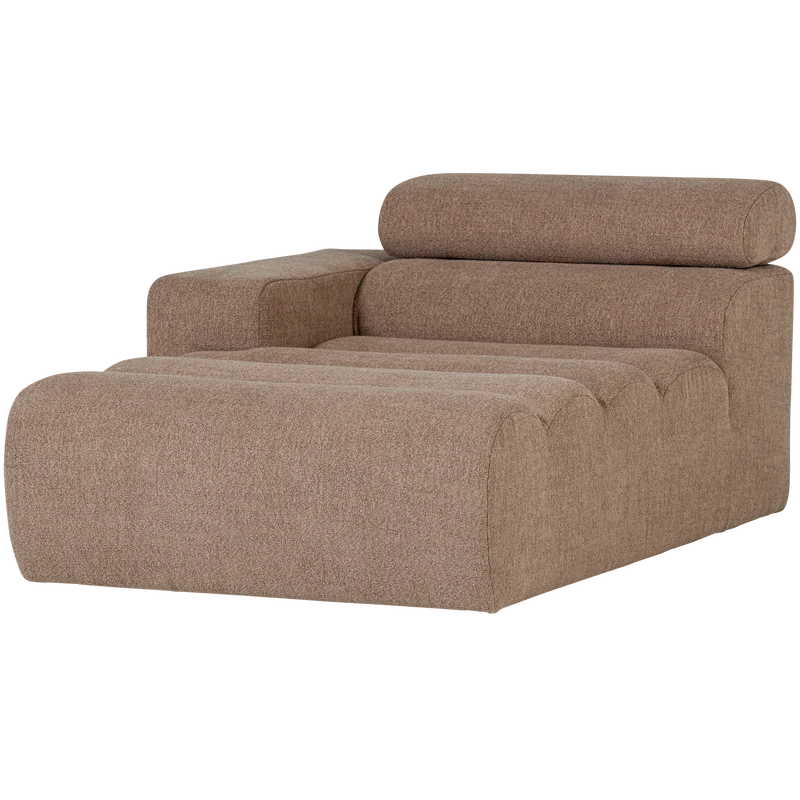 Novi Chaiselongue Element Arm links Bouclé Taupe