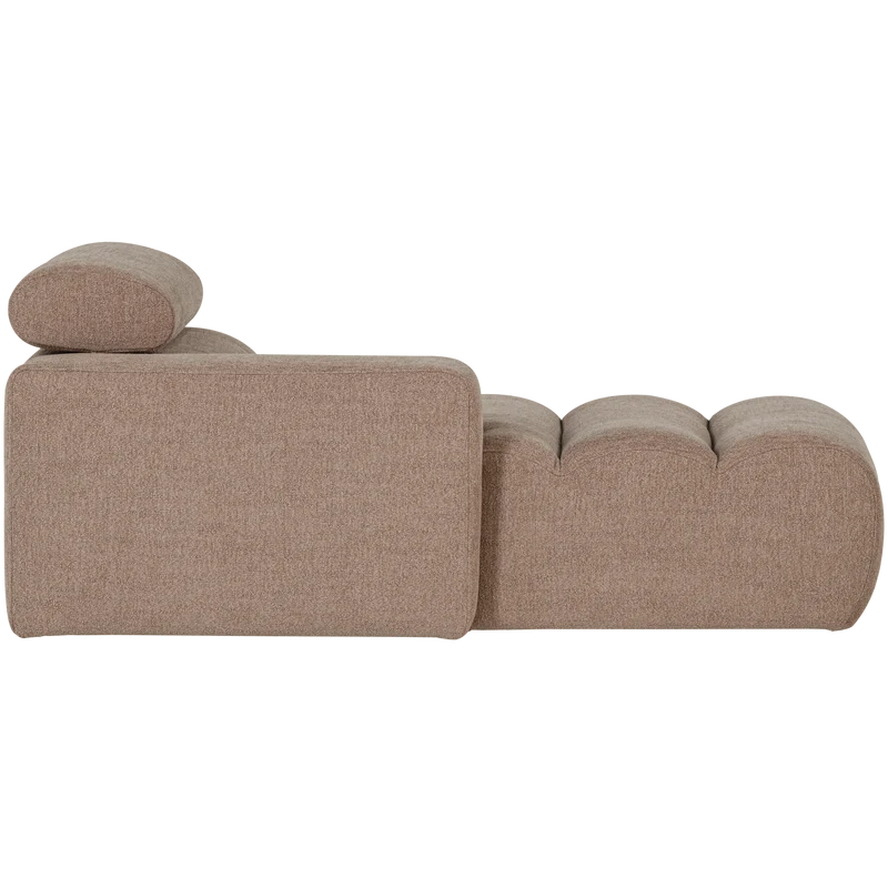 Novi Chaiselongue Element Arm links Bouclé Taupe