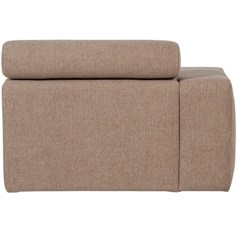 Novi Chaiselongue Element Arm links Bouclé Taupe