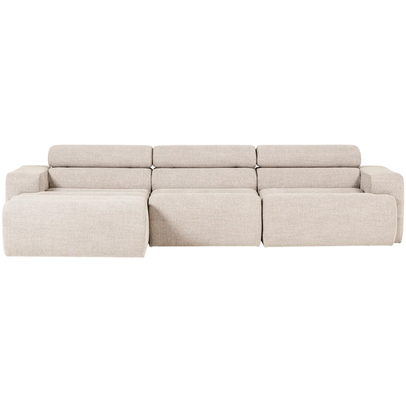 Novi Chaiselongue Sofa links Bouclé Natur