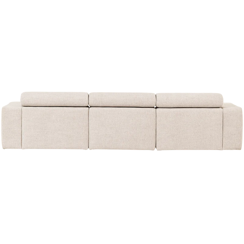 Novi Chaiselongue Sofa links Bouclé Natur