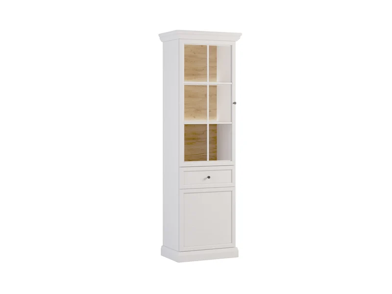 Livento Stilvolle Vitrine mit Glastür und Schublade – Hochwertig & Elegant