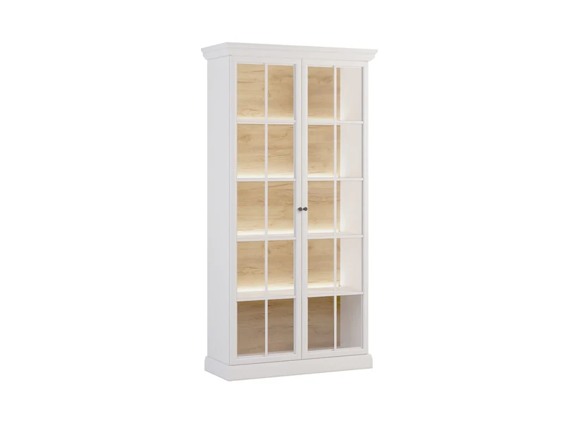 Livento Elegante Vitrine mit Glastüren und 4 Einlegeböden – Stilvoll und Hochwertig