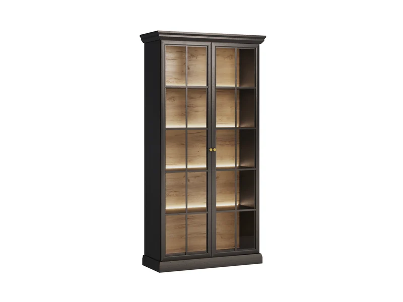 Livento Elegante Vitrine mit Glastüren und 4 Einlegeböden – Stilvoll und Hochwertig