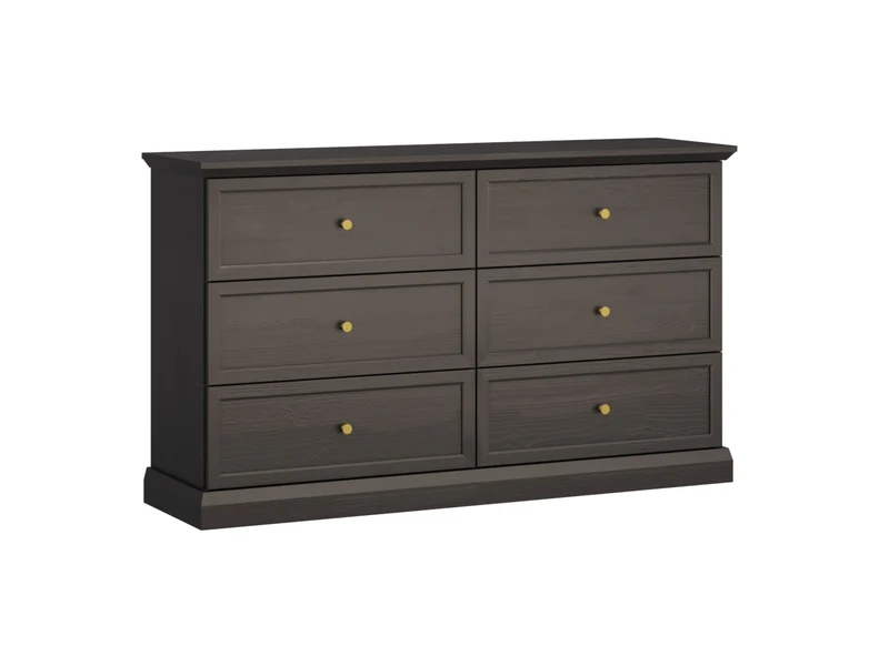 Livento Kommode 6 Schubladen Elegant Stilvoll Geräumig – Klassisches Design mit Metallgriffen