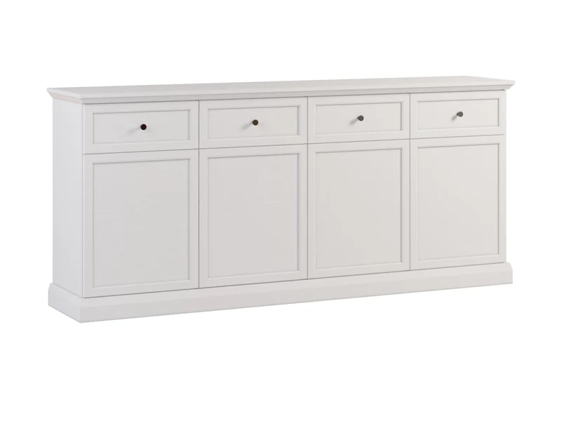 Livento Kommode mit 4 Türen und 4 Schubladen – Sideboard im klassischen Design