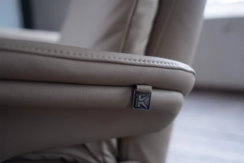 KAWOLA Sessel NAMA Relaxsessel drehbar Leder grau