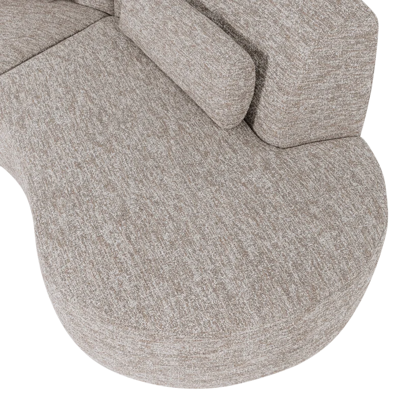 Batavier halbrundes Sofa 4-Sitzer sand melange