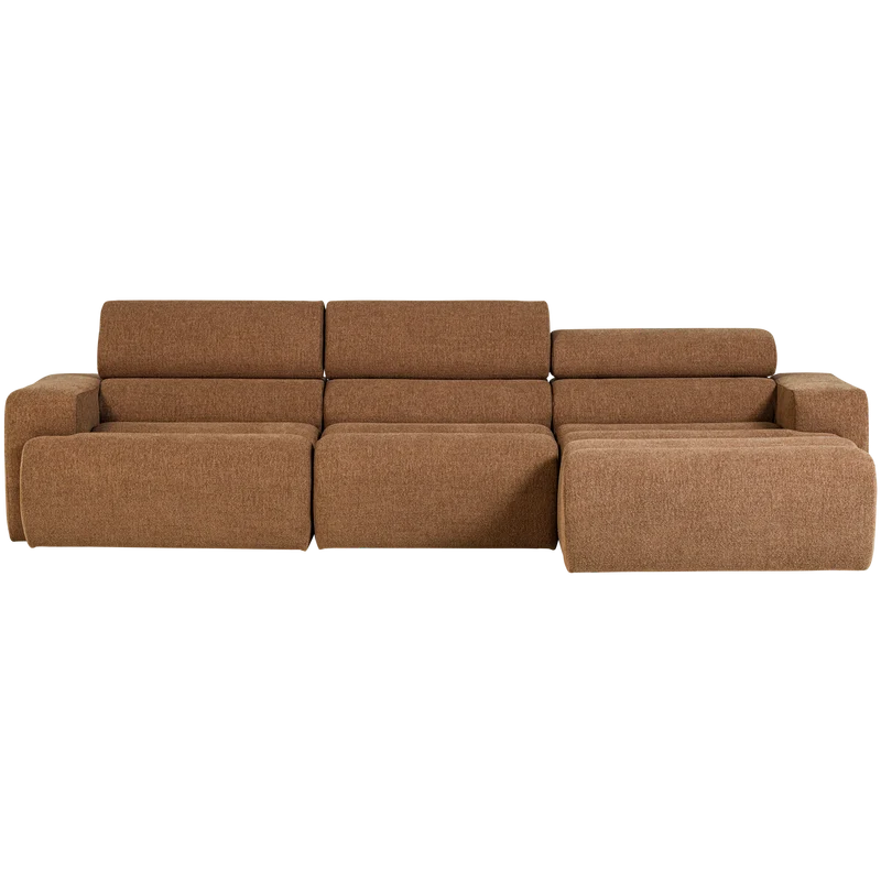 Novi Chaiselongue Sofa rechts Bouclé Karamell