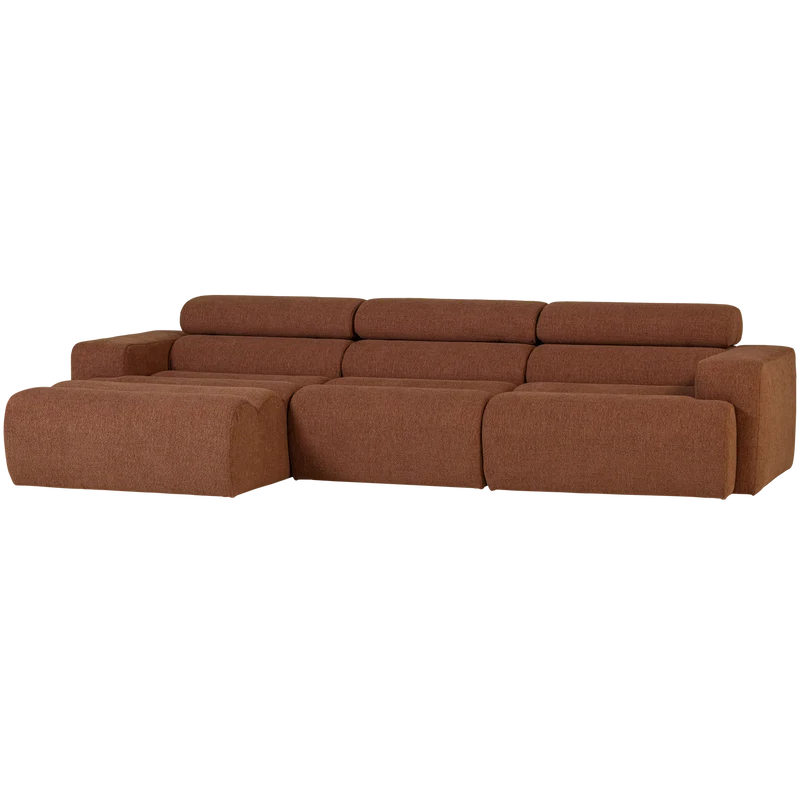 Novi Chaiselongue Sofa links Bouclé Terra