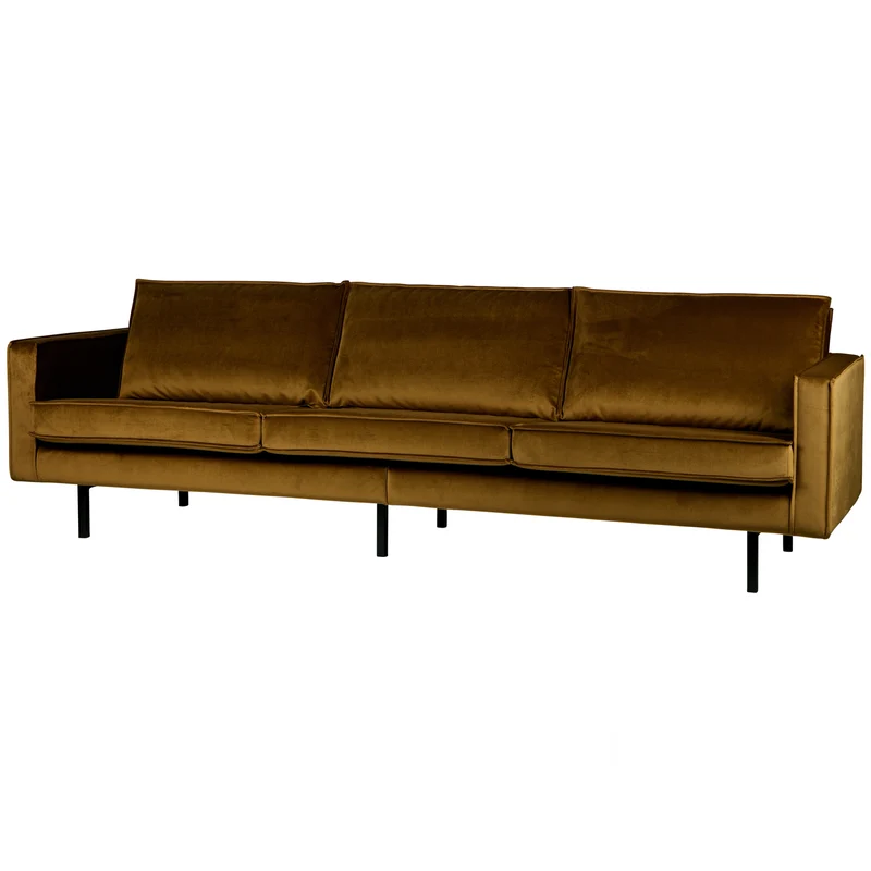 Rodeo sofa 3-sitzer velvet honiggelb