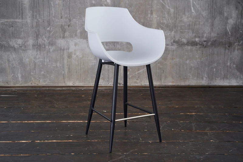 KAWOLA Barhocker ZAJA Barstuhl Sitzhöhe 76 cm Kunststoff weiß