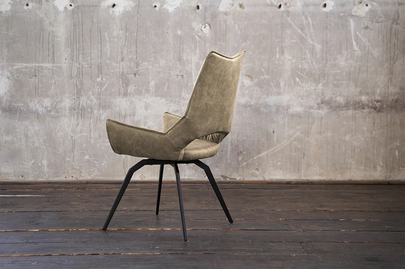 KAWOLA Esszimmerstuhl SIVO Drehstuhl Stoff beige