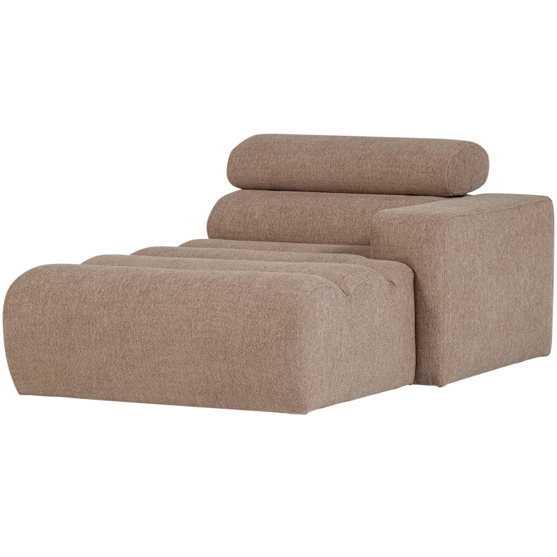 Novi Chaiselongue Element Arm rechts Bouclé Taupe