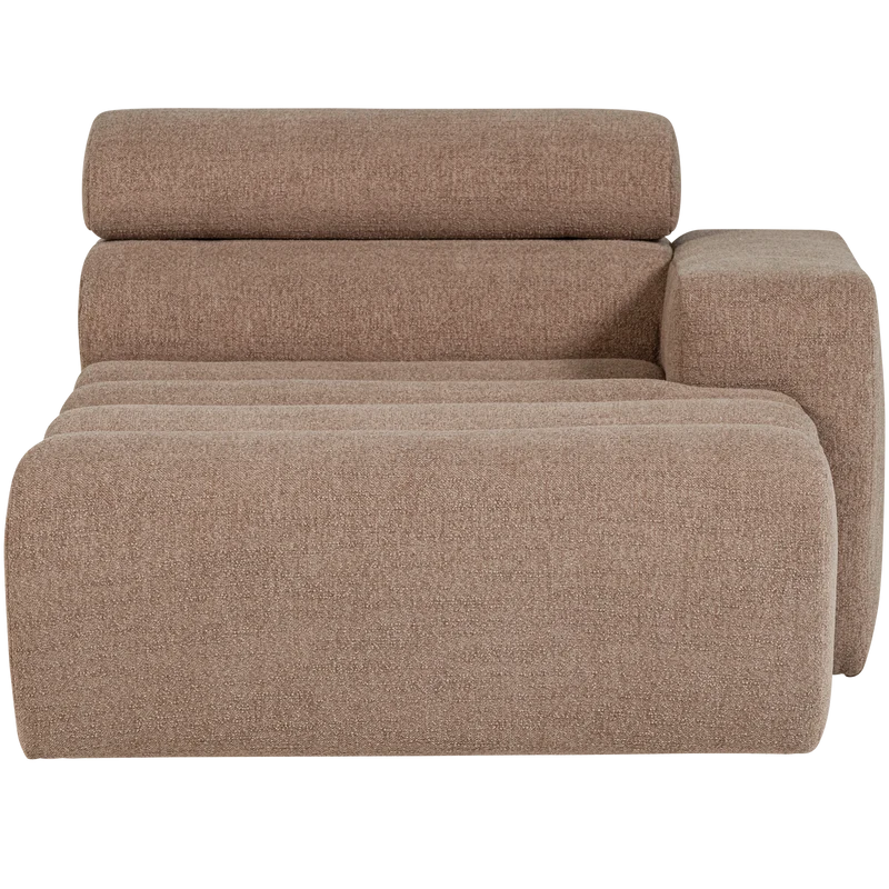 Novi Chaiselongue Element Arm rechts Bouclé Taupe