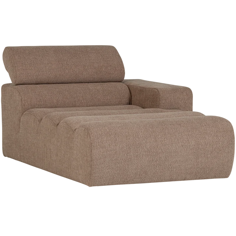Novi Chaiselongue Element Arm rechts Bouclé Taupe