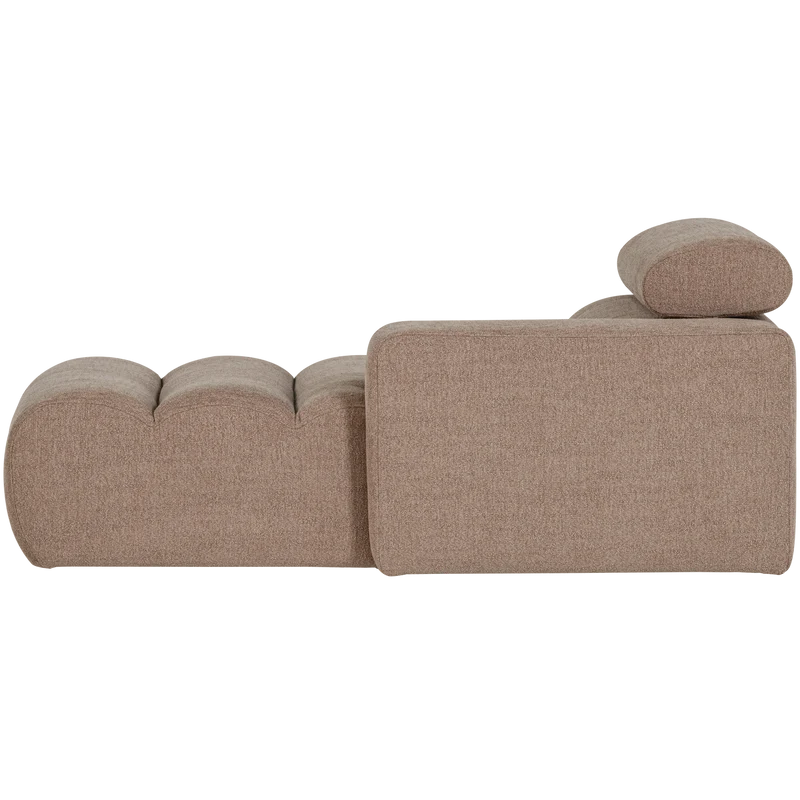 Novi Chaiselongue Element Arm rechts Bouclé Taupe