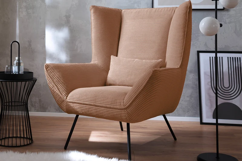 KAWOLA Sessel IVA Relaxsessel Cord rost