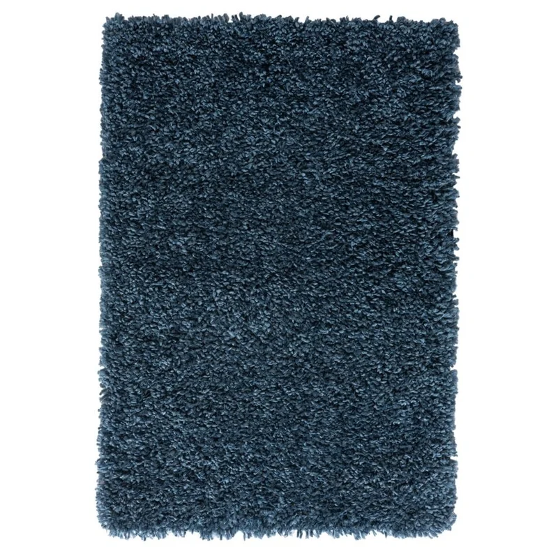 Hochflor Teppich SHAGGY dunkelblau rechteckig diverse Größen