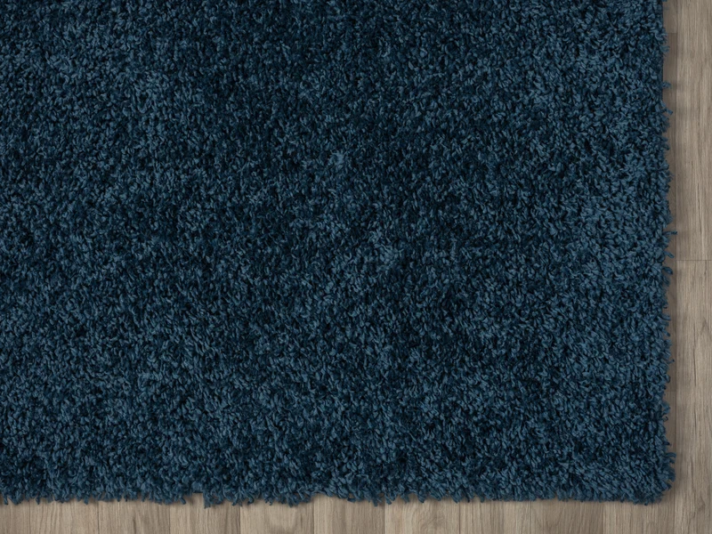 Hochflor Teppich SHAGGY dunkelblau rechteckig diverse Größen