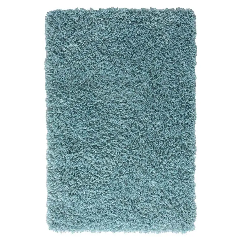 Hochflor Teppich SHAGGY hellblau rechteckig diverse Größen