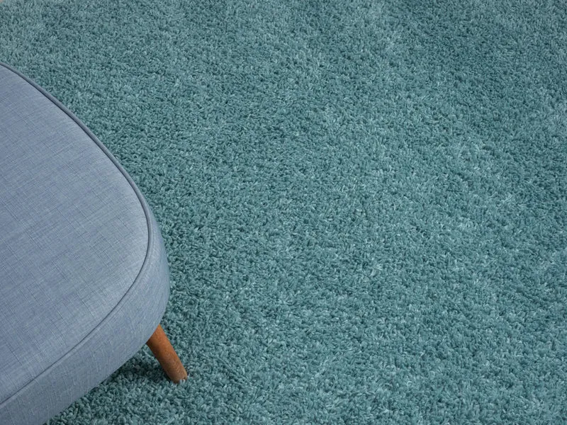 Hochflor Teppich SHAGGY hellblau rechteckig diverse Größen