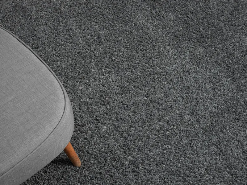 Hochflor Teppich SHAGGY grau rechteckig diverse Größen