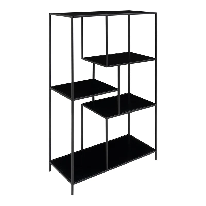 Modernes Regal LEVEN schwarz ca.36x80x120 cm