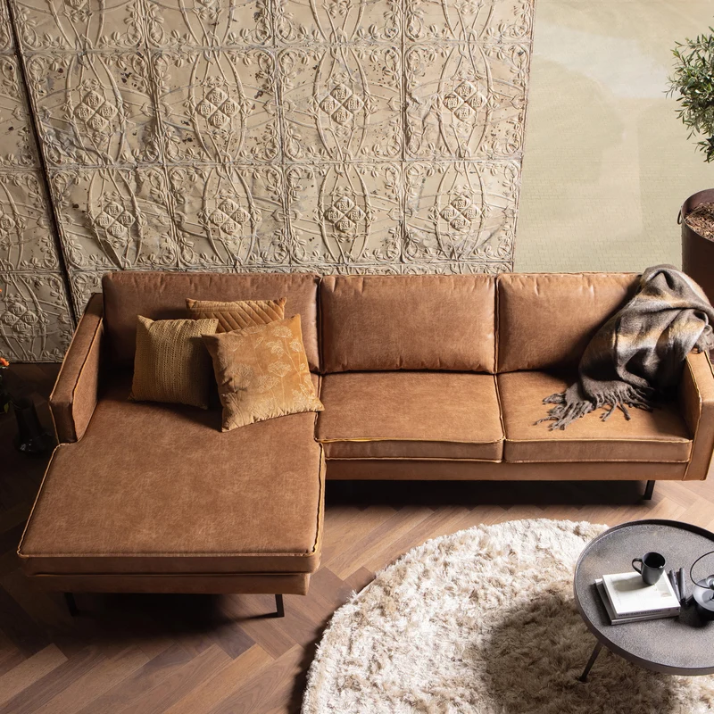 Rodeo chaise longue linken ecoleder cognac