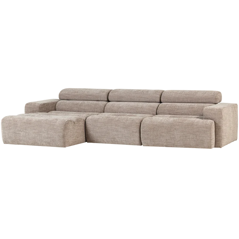 Novi chaise longue sofa links natur melange